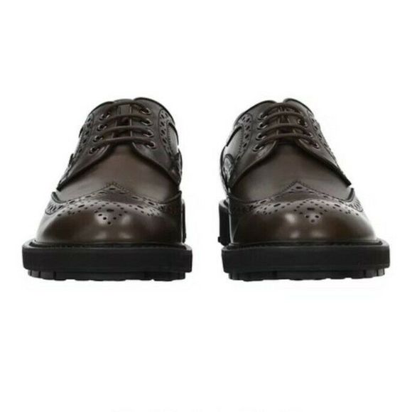 Tod\'s Brown Leather Men\'s Lace Up Derby Wingtip Brogue Dress Shoes  Size 11.5 main image 4